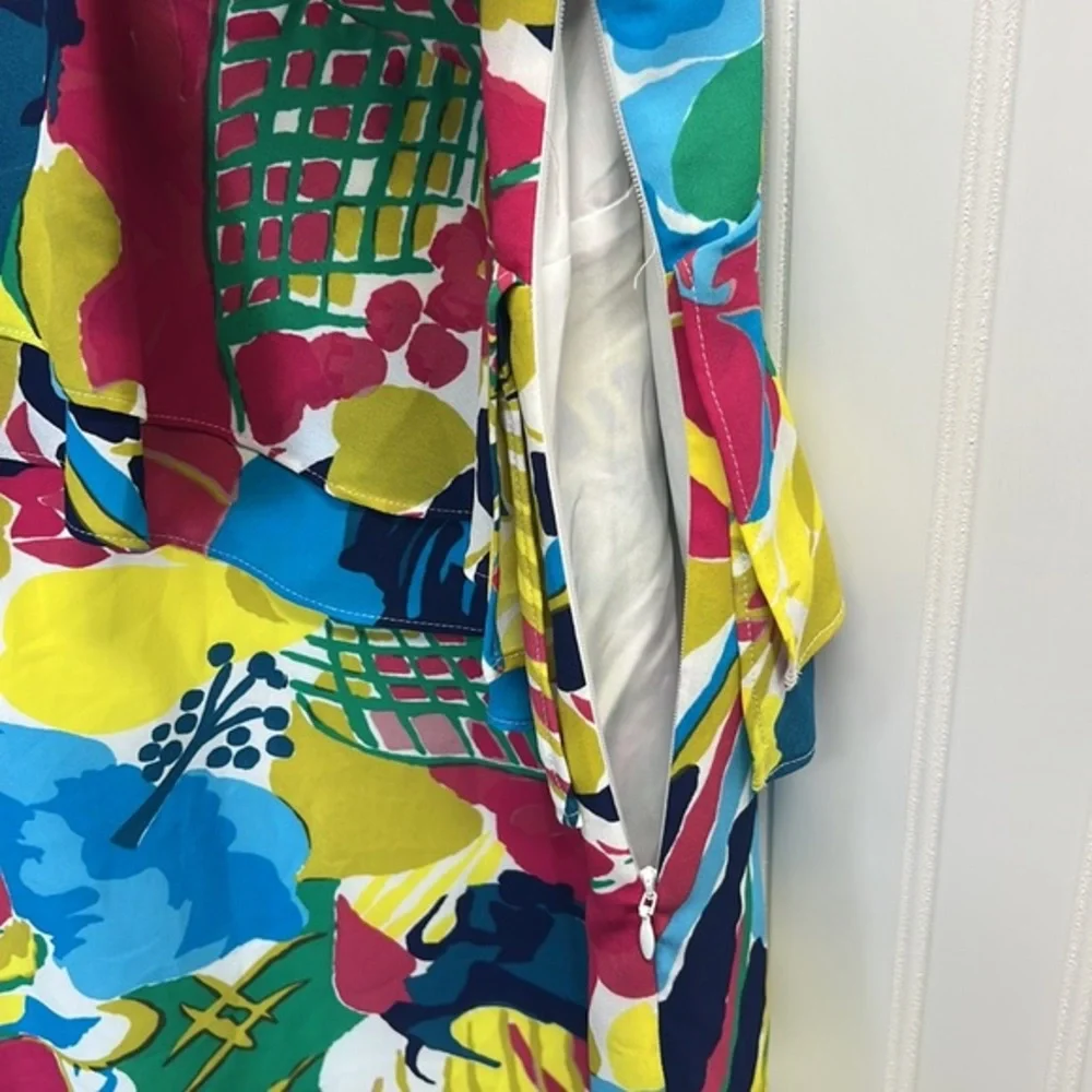 J.Crew Tropical Floral Teired‎ Strappy Dress Sz 00
